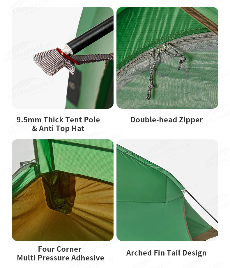 Cheap Goat Tents New  FLYING FISH Ultralight Camping Tent Outdoor 20D Silicone Nylon 2 Persons Backpacking Hiking Tent With Free Mat   